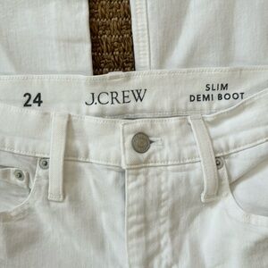 JCrew Slim Demi Boot white jeans size 24. Washed, never worn.